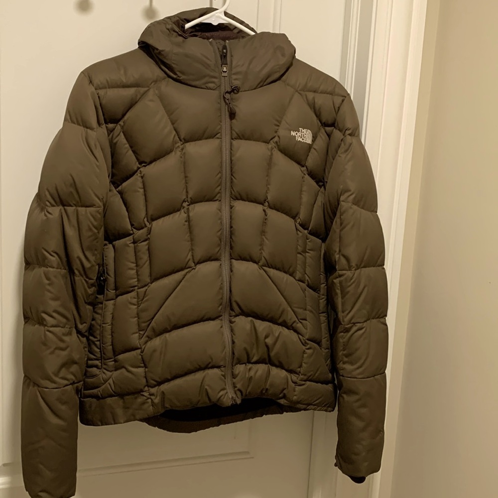 The North Face Olive Puffer Jacket